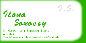 ilona somossy business card